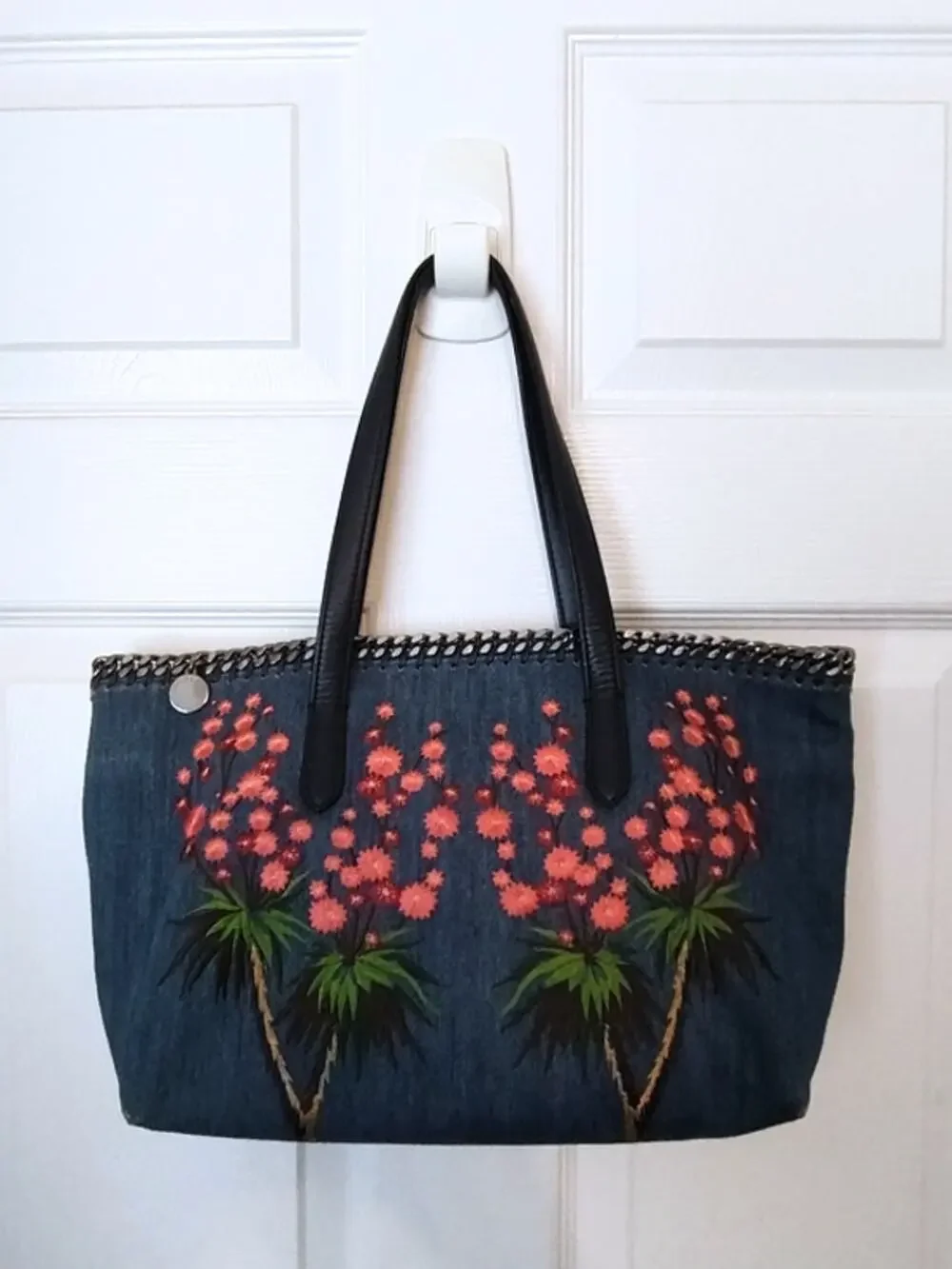 Stella McCartney falabella denim floral tote bag w/COA EUC